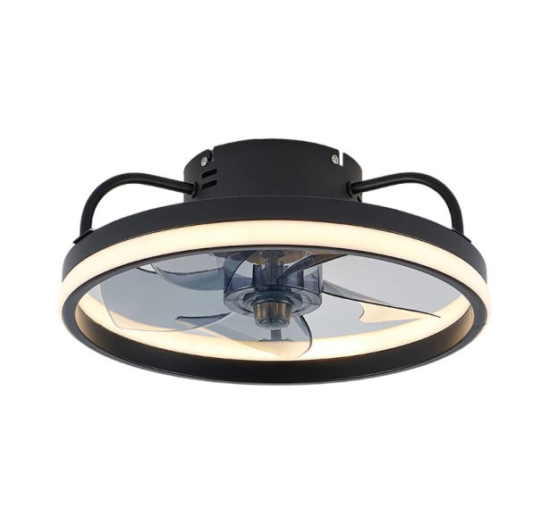 Plafondventilator Plafondventilator met LED-licht 55 W 33 x 14 cm zwart