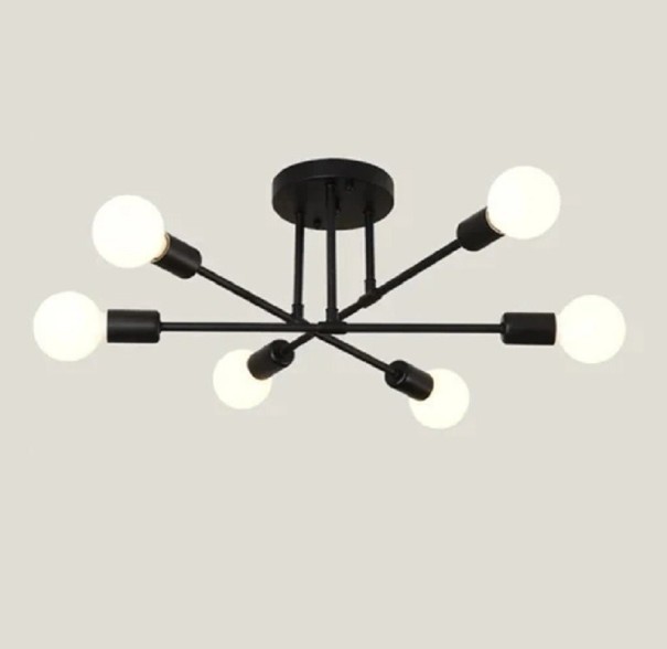 Plafoniera minimalistă Candelabru din metal în stil nordic Iluminat cu LED Lampă modernă cu bec E27 70x20cm 4