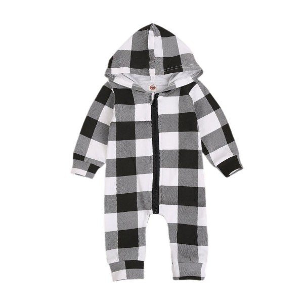 Plaid-Overall für Kleinkinder T2717 grau 6-12 Monate