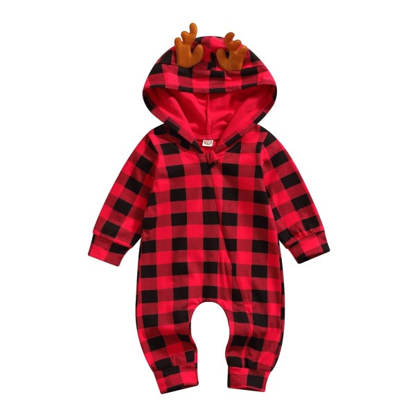 Plaid-Overall für Kleinkinder T2724 0-6 Monate