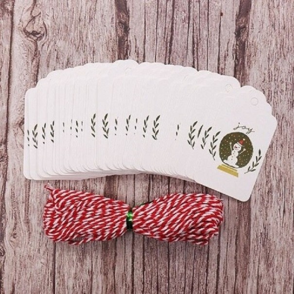 Plakietki świąteczne 50 szt C617 8