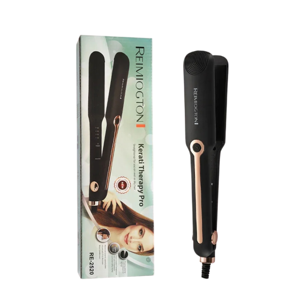 Plancha de pelo de cerámica con iones negativos, placa calefactora ancha de 60 x 15 mm, temperatura ajustable, enchufe europeo, alisador y rizador. negro