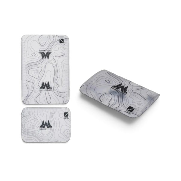 Planche à découper de camping pliable Flexible avec échelle sur les bords 25,5 x 18 cm Blanche avec motif de courbes de niveau Pour le camping 1