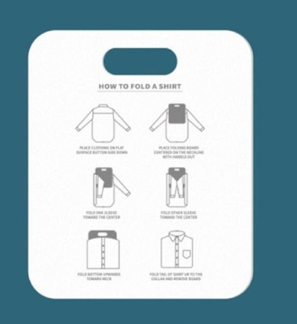 Planche pour plier les vêtements d'enfants blanc