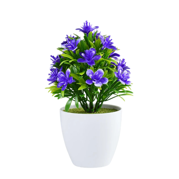 Plantă artificială colorată în ghiveci 1 buc flori mici înflorite copac fals decor de masă decor nuntă acasă hotel birou violet