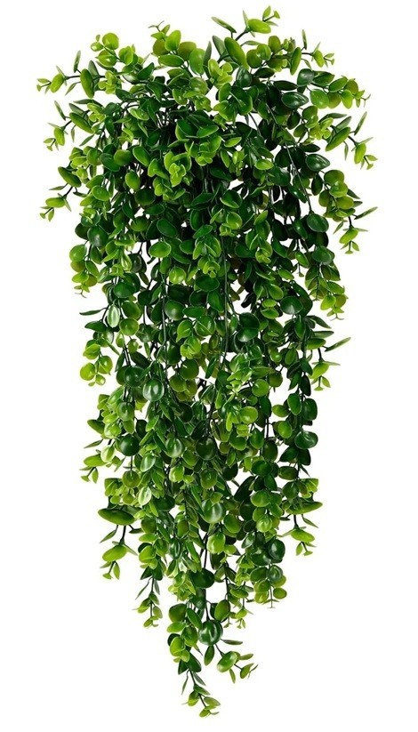 Planta colgante artificial 76 cm Verde decorativa caída con hojas realistas Decoración para el hogar en interiores y colgantes 1