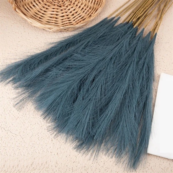 Planta decorativa de matase 57,5 cm 10 buc albastru inchis