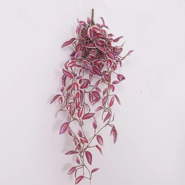 Planta trepadora artificial colgante de 75 cm. Guirnalda decorativa de plástico para interior de casa, boda, balcón o maceta colgante. rosa