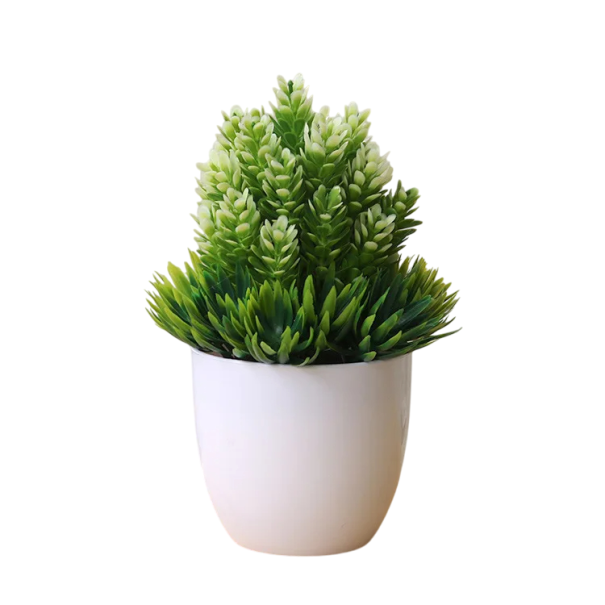 Plante décorative artificielle en pot 1 pièce Fleur en plastique factice Décoration de table Décoration intérieure domestique Décoration intérieure pour hôtels et jardins blanc