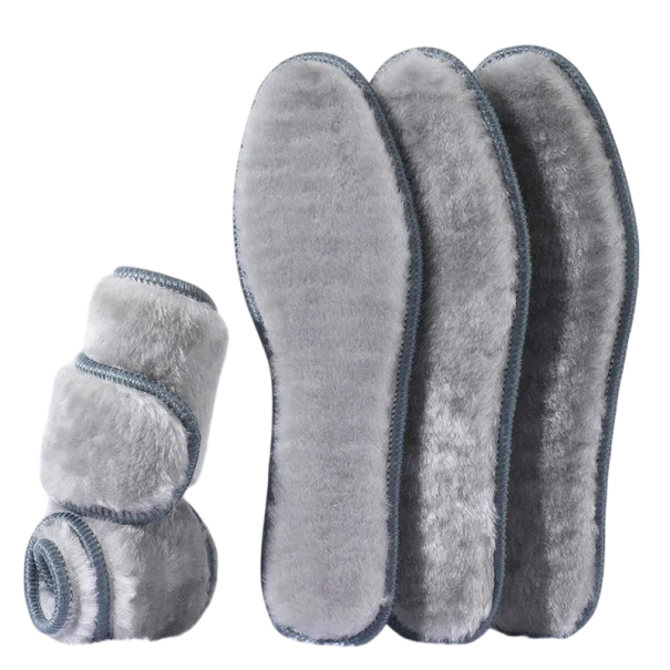 Plantillas de felpa para zapatos en color gris Plantillas suaves y cálidas Aislamiento de zapatos Forros de zapatos cómodos para el invierno Plantillas para calentar los pies 44-45