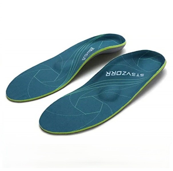 Plantillas de gel azules para zapatos Plantillas ortopédicas para soporte de arco Alivio del dolor de pies Caminata cómoda Absorción de impactos Material transpirable 40-41