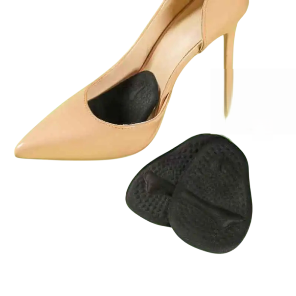 Plantillas de gel para tacones Colores neutros 2 pares Contra el dolor de pies Cómodas de usar con tacones altos Almohadillas de gel invisibles negro
