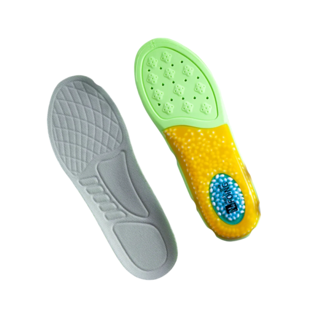 Plantillas de gel para zapatos en colores neutros Plantillas ortopédicas con absorción de impactos Comodidad al caminar Material de gel transpirable Uso universal verde 45-46