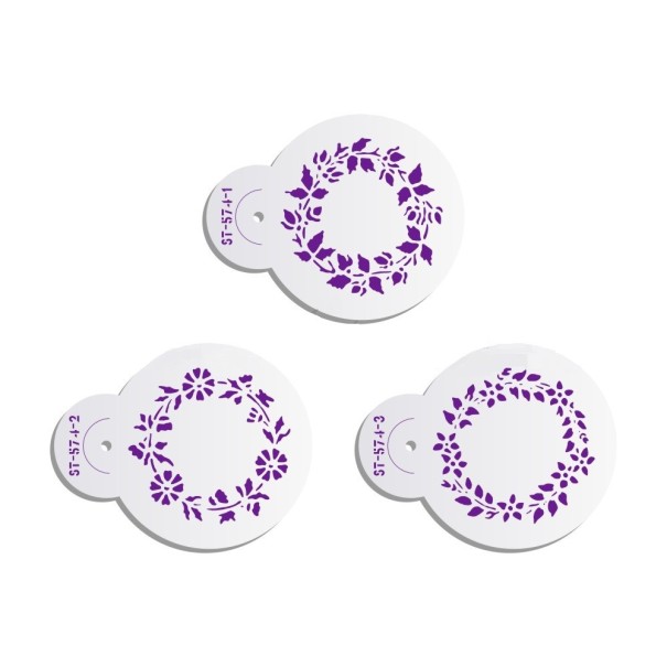 Plantillas para decorar flores 3 uds. 1