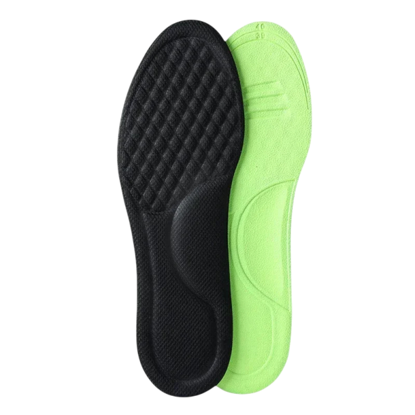 Plantillas universales para calzado en colores neutros Comodidad para caminar y estar de pie Acolchado de gel Absorción de impactos Soporte de talón y arco Corte personalizado negro 43-45