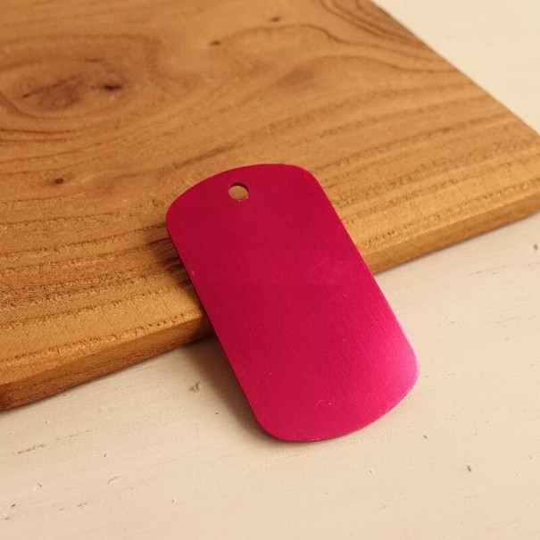 Plaque d'identité pour chien vide 20 pcs rose foncé S