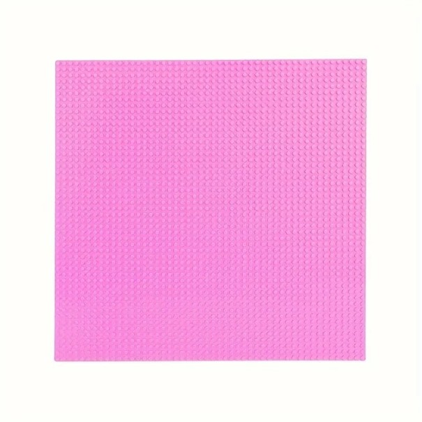Plaque de base carrée pour ensembles de construction 40 x 40 cm Grande plaque compatible avec Lego Duplo Blocs Surface de construction pour jeu créatif rose