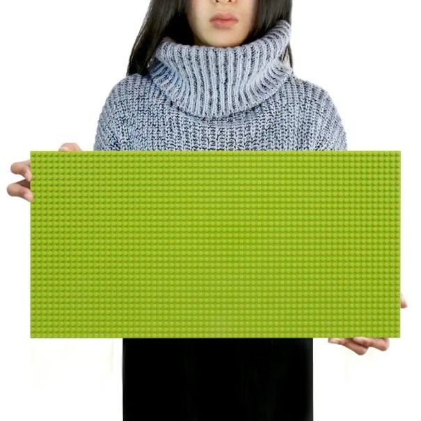 Plaque de base pour constructions 51 x 25,5 cm Compatible avec Lego et d'autres constructions Grande plaque pour le jeu des enfants vert clair