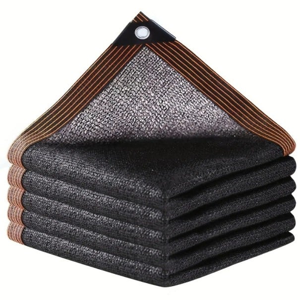 Plasă de umbrire neagră 2x2 m cu plasă metalică Protecție solară pentru pergolă, seră, grădină și terasă Husă UV din material textil cu inele 1