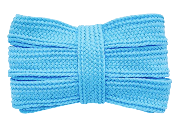Płaskie szerokie sznurowadła 2x100 cm Poliester Kolorowe sznurowadła Modny dodatek do trampek Buty Odzież niebieski