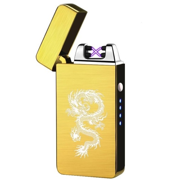 Plasma aansteker met draak P3428 goud