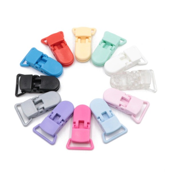 Plast sutteklemme - 5 stk. mix