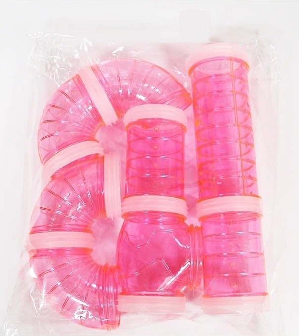 Plastfoldetunnel til gnavere rosa