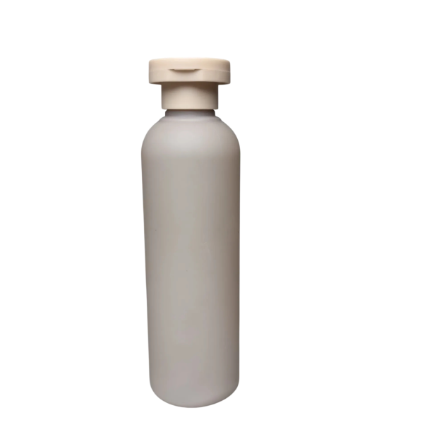 Plastic Bottle for Shampoo and Shower Gel 200 ml Refillable Cosmetic Container for Travel and Everyday Use grey