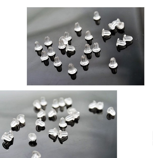 Plastic Earring Backings - 100 pcs 1