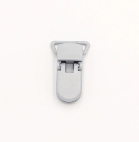 Plastic Pacifier Clip - 5 Pieces grey