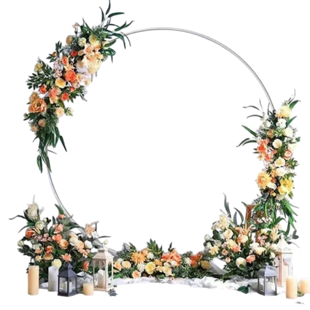 Plastic Round Balloon Arch 180 cm DIY Frame with Stand for Wedding and Birthday Decoration Baby Photo Booth and Festive Decorations 1