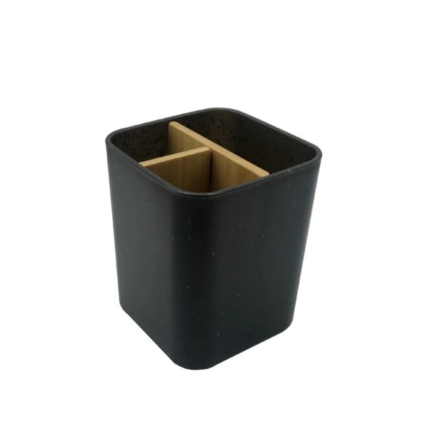 Plastic Toothbrush Holder 11x9x9 cm Storage Box for Bathroom Toothbrush Organiser Practical Bathroom Accessory for Hygiene black