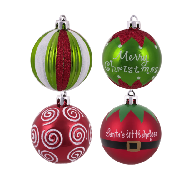 Plastik julekugler 6 cm 9 stk 1