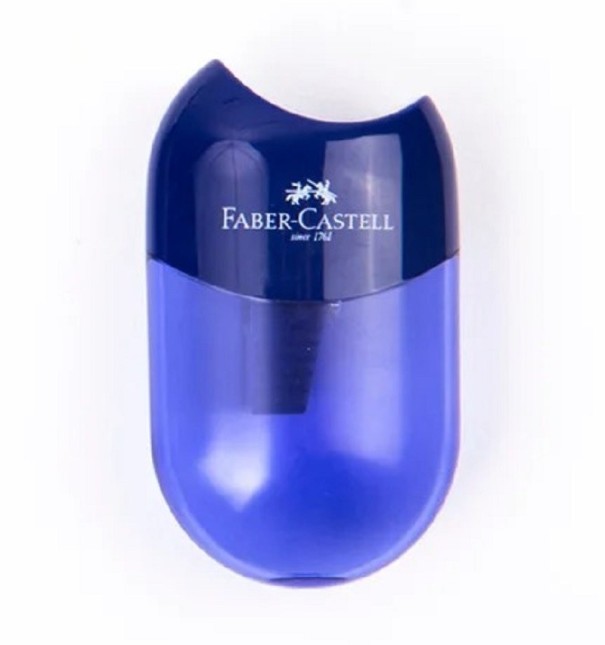 Plastikowa temperówka Kompaktowa przezroczysta temperówka z pojedynczym otworem 5,6 x 3,2 cm niebieski
