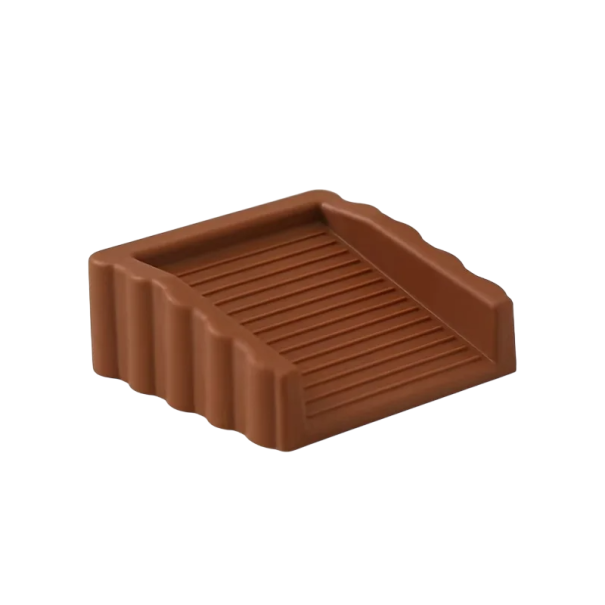 Plastische Türstopper in Keilform 6,2 x 6,2 x 2,5 cm Blockierer für die Unterseite der Tür Matt Sicherheitskeil gegen Schließen und Einklemmen braun