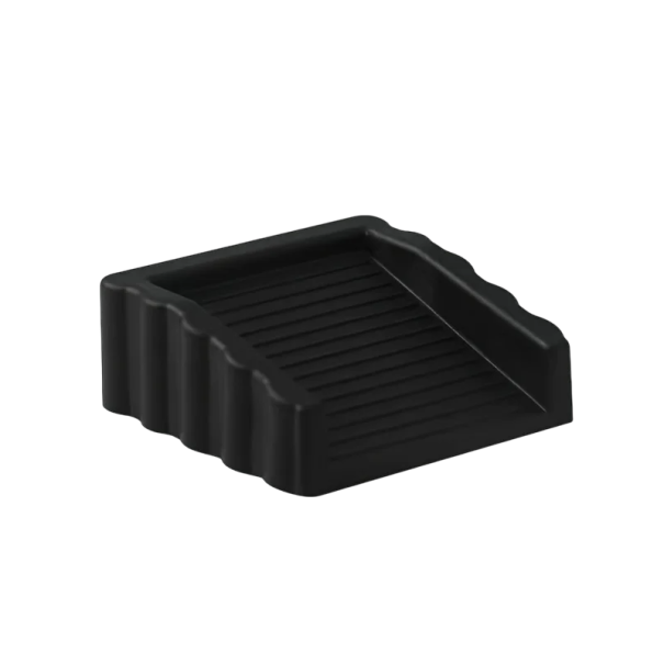 Plastische Türstopper in Keilform 6,2 x 6,2 x 2,5 cm Blockierer für die Unterseite der Tür Matt Sicherheitskeil gegen Schließen und Einklemmen schwarz