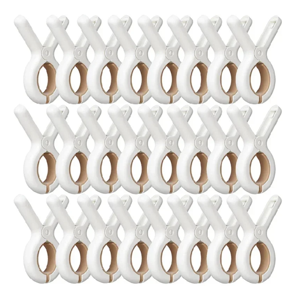 Plastklädnypor 24 st 9,5 x 6 cm slitstarka klädhängare färgglada plastklämmor för hemma- och utomhusbruk 1