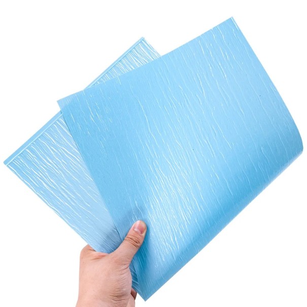 Plastová deska simulace vody 25 x 27,5 cm Modrá průhledná fólie s texturou hladiny pro dioráma modelářství řeku jezero a bazén 3