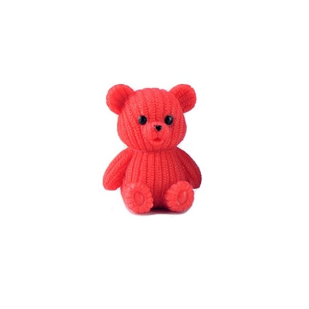 Plastová figurka medvídka červená S