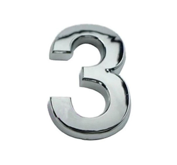 Plastové domové číslica 3