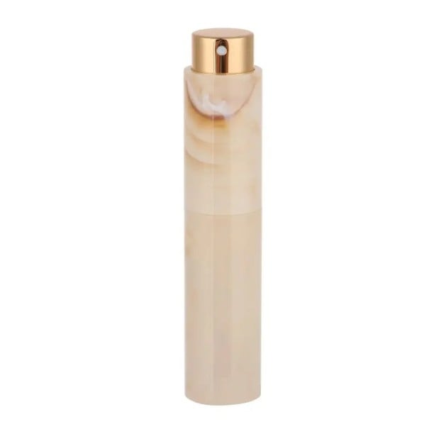 Plastový atomizér s mramorovým motívom 10 ml 10.4×2.3 cm so zlatou striekačkou kompaktný rozprašovač na parfum a kozmetiku béžová