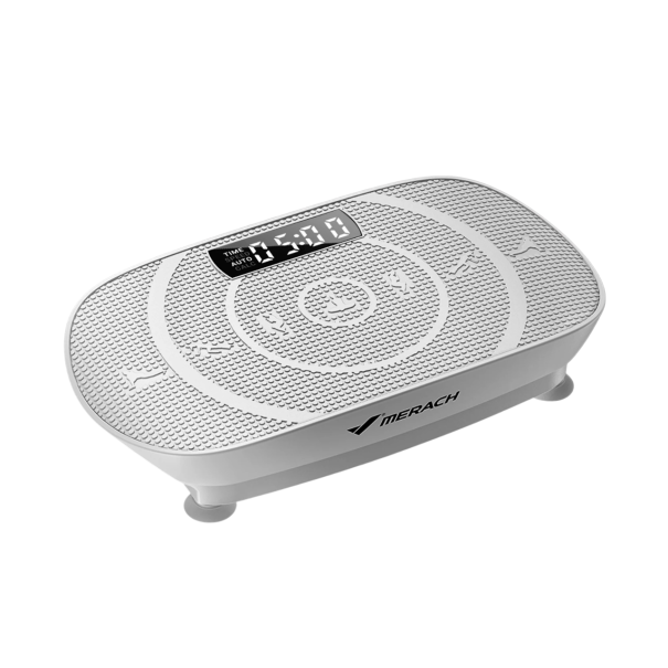 Plataforma vibratória com ecrã LED 58×33×12 cm capacidade 150 kg controlo remoto plataforma de fitness para exercício em casa cinzento