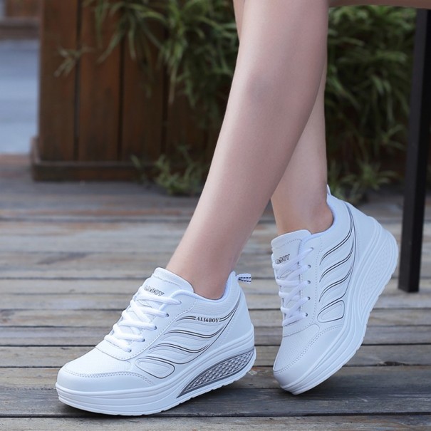 Plateau-Sneaker für Damen weiß 38