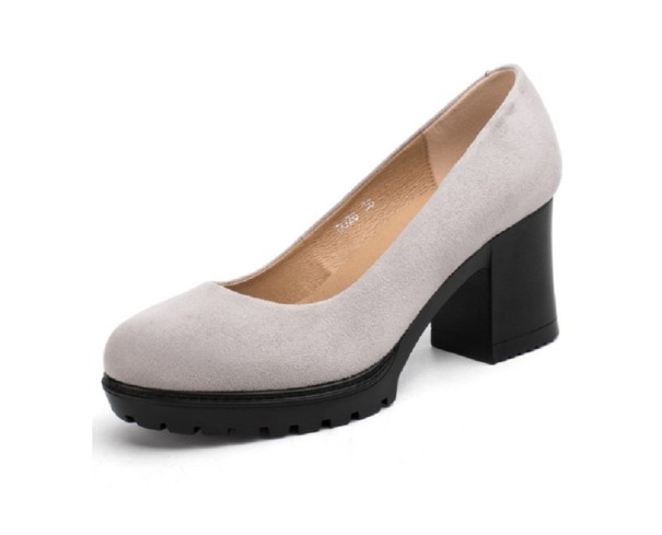 Plateaupumps für Damen hellgrau 37