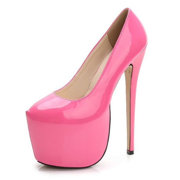 Plateaupumps für Damen rosa 41