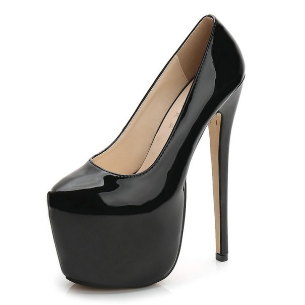 Plateaupumps für Damen schwarz 38