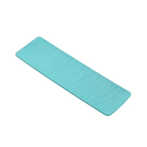 Platt rektangulär tallrik med relieflinjemönster 29,5 x 10,5 cm dekorativ tallrik för servering av sushi och desserter grön