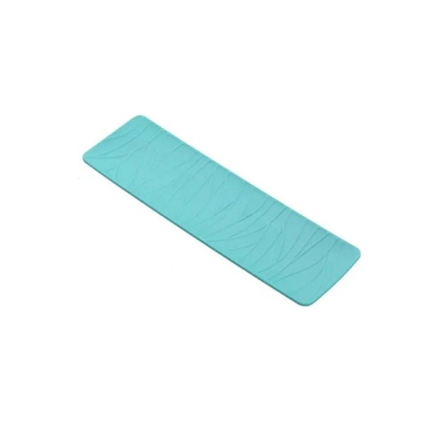 Platt rektangulär tallrik med reliefmönster i vågor 24 x 7,5 cm dekorativ tallrik för servering av sushi och desserter grön