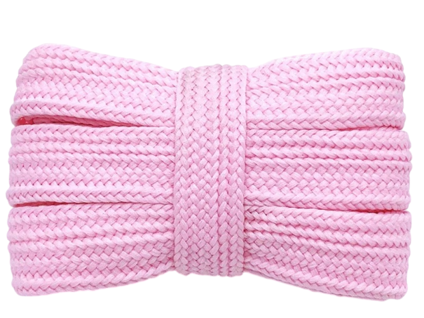 Platte brede schoenveters 2x100 cm Polyester kleurrijke schoenveters modeaccessoire voor sneakers schoenen kleding lichtroze