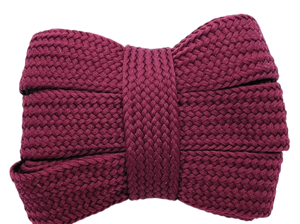 Platte brede schoenveters 2x100 cm Polyester kleurrijke schoenveters modeaccessoire voor sneakers schoenen kleding wijnrood
